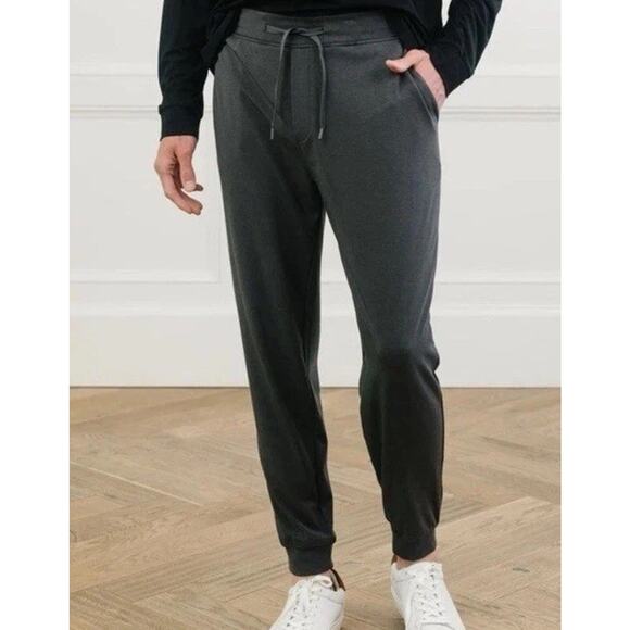 Cozy Earth Men’s Large Ultra Soft Bamboo Charcoal Gray Jogger Pants Cozy Comfort - Picture 1 of 10